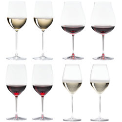 Riedel Veritas Cabernet / Merlot & New World Pinot Noir & Viognier / Chardonnay Wine & Champagne Glasses, Set of 8
